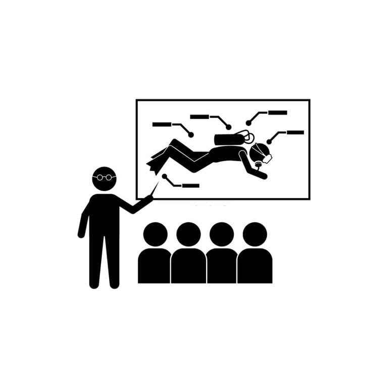 Divers course icon. Diving icon element for mobile and web app concept. Pictogram Diver course icons can be used for web and mobile