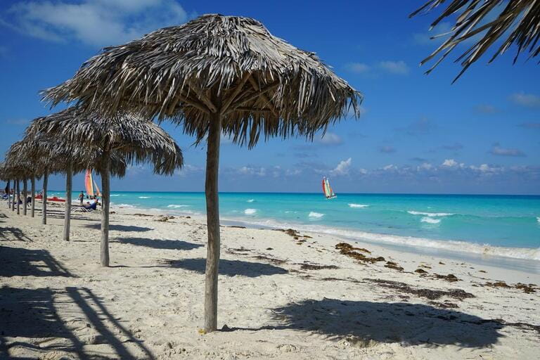 Cayo Santa Maria is well known for its white sand beaches. Cayo Santa Maria, Cuba.